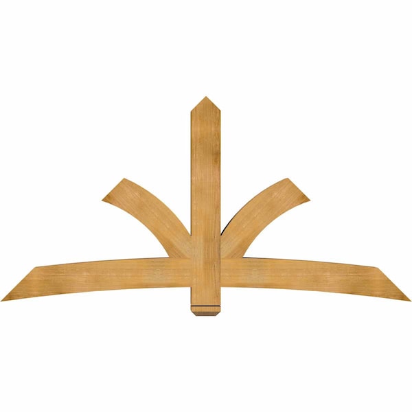 Ekena Millwork Davenport Rough Sawn Timber Gable Bracket, Western Red Cedar, 84"W x 42"H x 6"D x 6"F, 12/12 Pitch GBW084X42X0606DAV00RWR - main